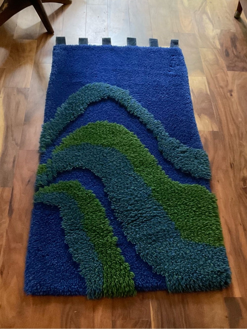VTG Swedish 60’s Rya Shag Pop Art Wall Hanging Rug Psychedelic Wool Scandinavian - Picture 10 of 13